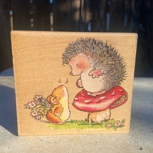 1999 Penny Black Hedgehog and Mouse Rubber Stamp 1449K Guess What?!